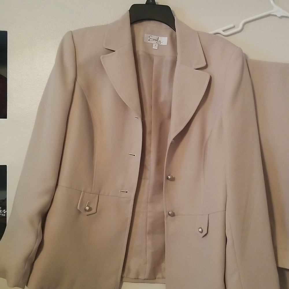 Tan suit
